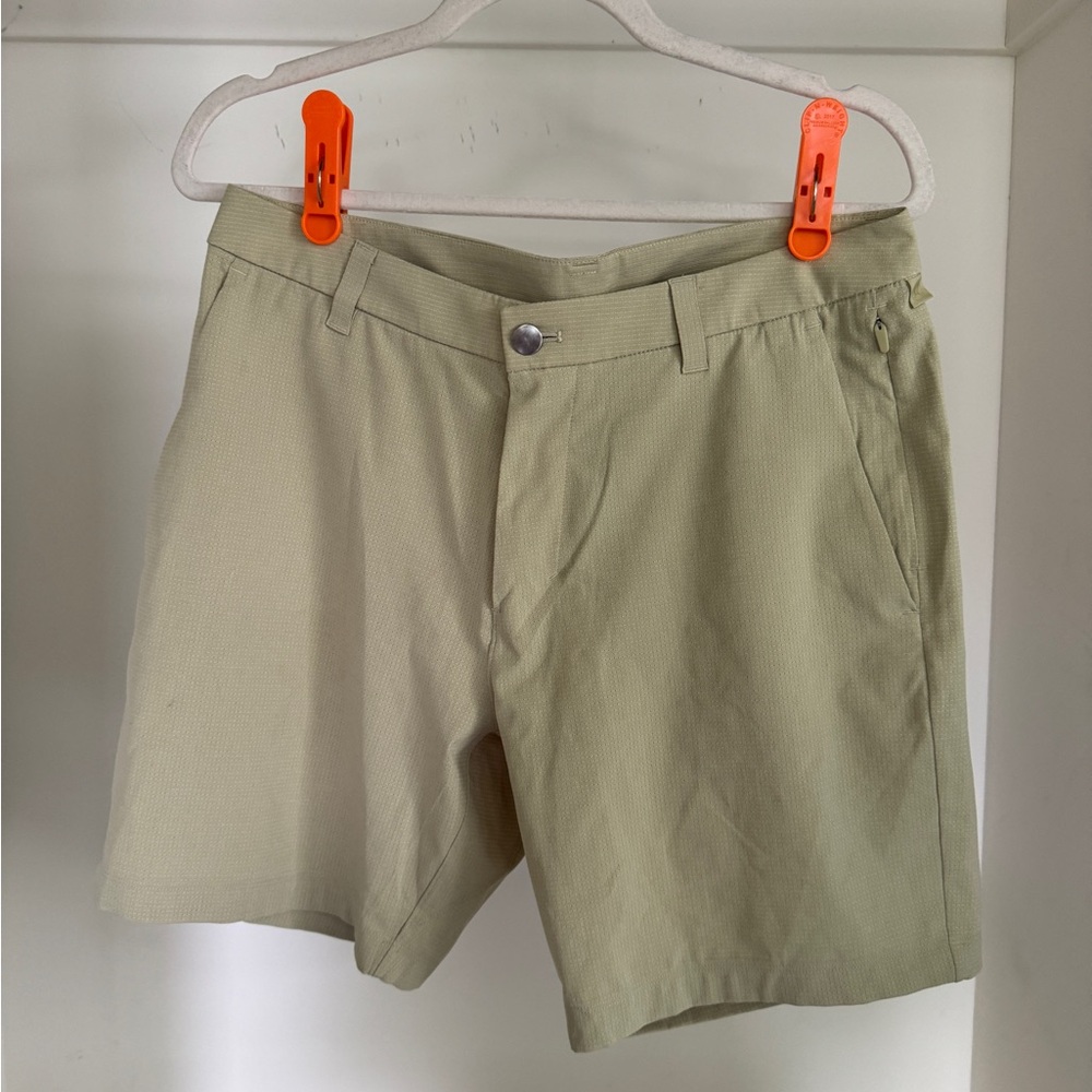 ***SOLD***Lululemon Athletica ABC 7” Lime Green Woven Air Shorts Size 31